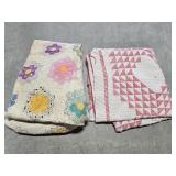 2 QUILTS - EDGES FRAYED