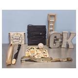 HOME SWEET HOME SIGN, OLD BOY SCOUT BELT