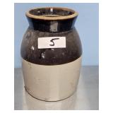 BROWN & WHITE CROCK