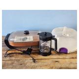 COPPER CHEF ELECTRIC SKILLET/COFFEE COLD BREW/CAKE