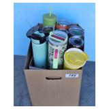 BOX OF YETI/ZAK & OTHER Insulated DRINKING GLASSES