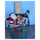 LARGE TOTE WITH SANTA SNOWGLOBE & BEANIE BABIES