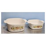 2 CORNINGWARE SPICE OF LIFE CASSEROLE DISHES
