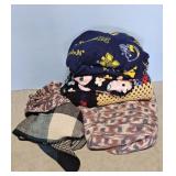 SHAWL/CAMOFLAUGE HAT/CROCHETED ITEMS
