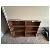 3 wooden bookcases