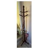Hall tree, walking stick & holiday signs