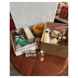 Advertising tins, matches, holloween buckets......
