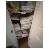 Towels in linen closet