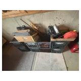Craftsman saw, B&D saber saw, tools & crates