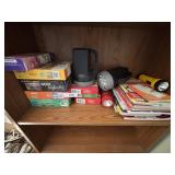 Puzzles, flashlights & coloring & sudko books