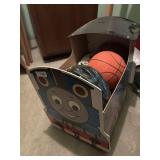 Train toy box & sports items