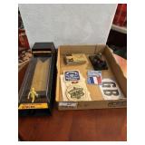 Electroni bowling, wood cannon ball, coasters,