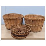 WOODEN FRUIT BASKETS