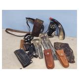 GUN CLEANING KIT, HOLSTERS