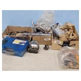 ASSORT. TAP TOOLS, SMALL TACKLE BOX, MISC ITEMS