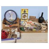 SILVER PLATED FLATWARE, TRIVET, MISC. ITEMS