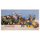 2 FLATS OF CERAMIC CLOWNS