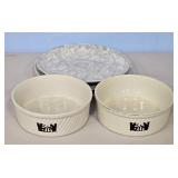 2 HALLS BOWLS & 2 PLATTERS