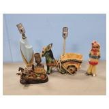 CHALK LAMP, STATUE & OTHER LAMPS