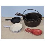 2 QT. 3 QT. CI POTS, 5QT CI SOUP POT