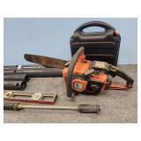 2 FLOOR JACKS BOTH MISSING PARTS, CHAIN SAW