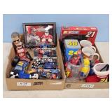 NASCAR BOBBLE HEAD, COFFEE MUGS, TOYS, PUZZLE