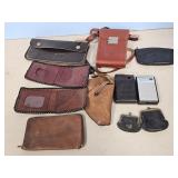 LEATHER HOLSTER, TRUCKER WALLET, TRANS. RADIO