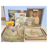 CRAYONS, FRAMED PAINT BY #