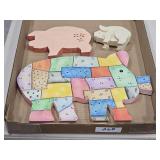 WOODEN CUT OUT PIGS