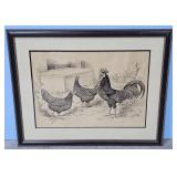 1956 Trio of Blue Andalusians by A.O.Schilling