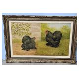 1946 Pair of Black Cochins By Paul Van Wankle