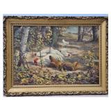 1929 White & Buff Leghorns in Woods A.O. Schilling