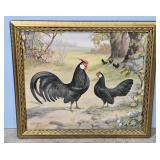 1940 Group of Black Rosecombs by A.O. Schilling