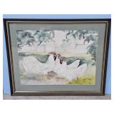 White Leghorns Trio by Joe Gromacki (Date Unknown)