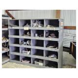 CUBBY HOLE WOODEN RACK-NO CONTENTS SELLS WITH