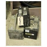 2-CAR BATTERIES & 1-LAWN MOWER BATTERY-SCRAP ONLY