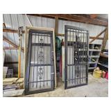 2-SCREEN DOORS, OUTSIDE DOOR, & TREATED WOODEN