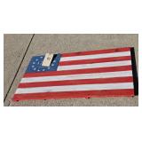 MODERN WOODEN PAINTED 1776 AMERICAN FLAG