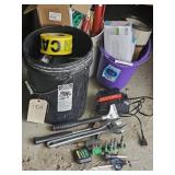 3 BUCKETS OF MISC TOOLS/ADJ WRENCH/20V CHARGER/