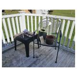 W-I CHAIR, PLASTIC END TABLE, WATERING CAN