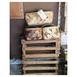 WOOD FRUIT CRATES & BASKET