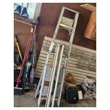 ALUMIN. STEP LADDER, STEP STOOL, SHOP LIGHT