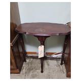 MAHOG. LAMP STAND- WATER RING ON TOP