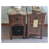 2 MODERN END TABLES
