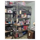 WIRE RACK WITH 6 SHELES- NO CONTENTS