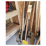 SCRAPPER, WEEDER, PITCH FORK W/IRON HANDLE