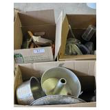 KITCHEN UTENSILS, CAKE PAN, PLASTICWARE,  MISC