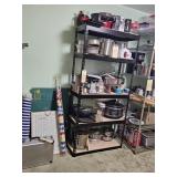 BLACK METAL SHELF- NO CONTENTS