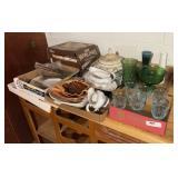 MISC. CHINA, BAVARIA DISHES, ASH TRAYS,  HULL VASE