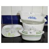 FIREKING CASS. DISH, SILVERMARK COVERED DISH